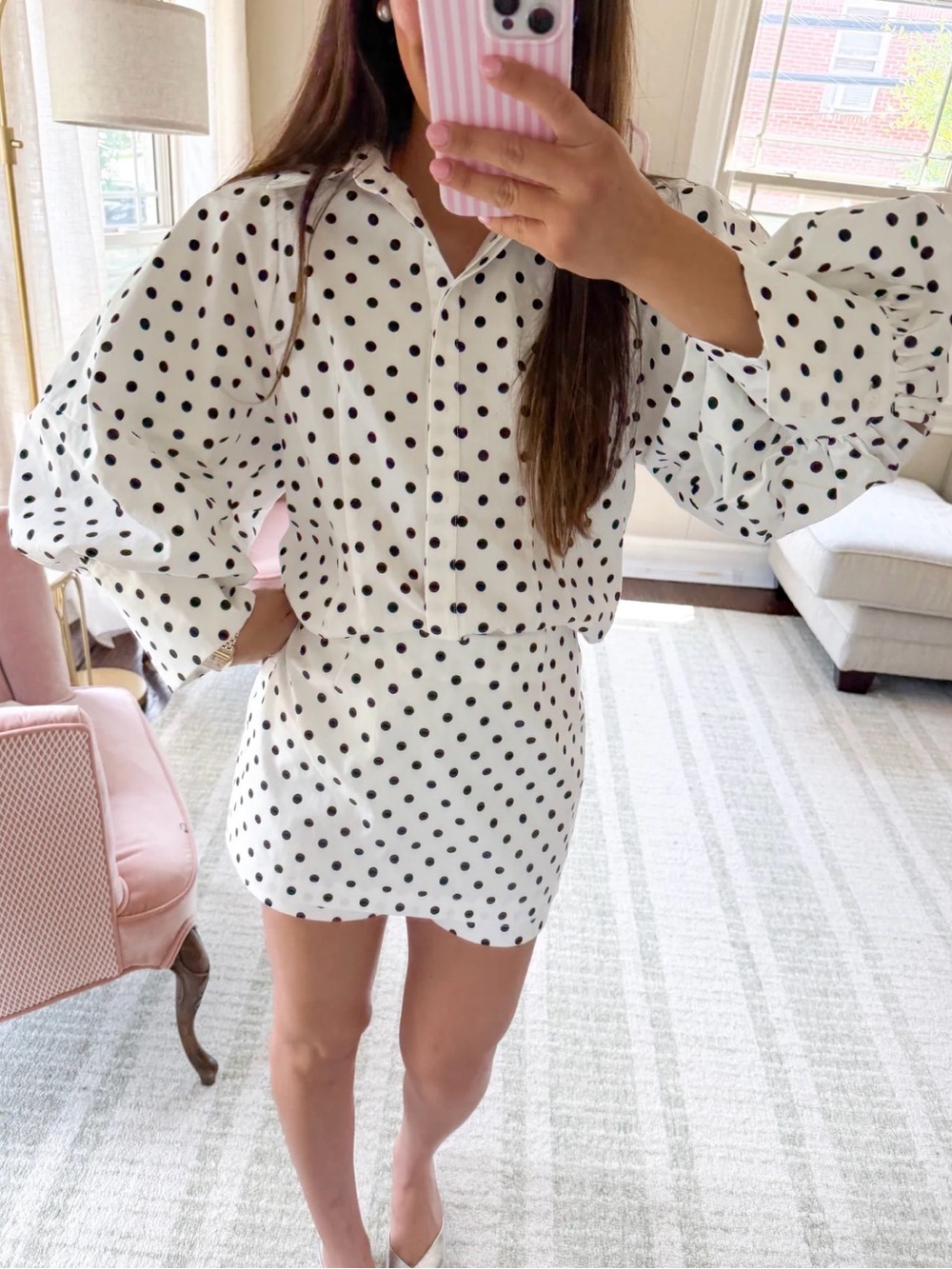 Polka Dot skirt & top set!
